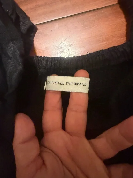 Faithfull the Brand Black Cutout Maxi with Puff Sleeves - Picture 8 of 9